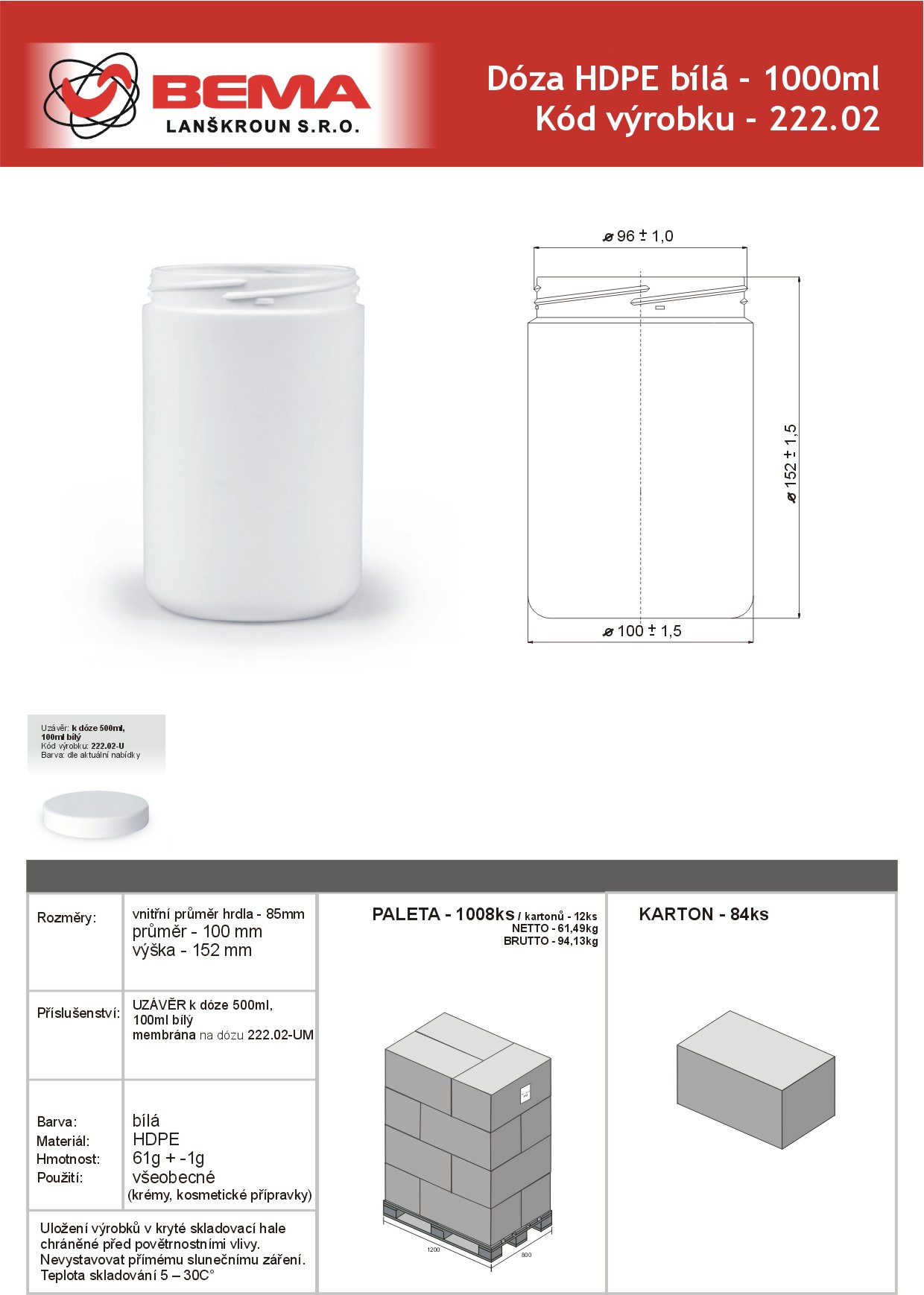 DOZA 1000ML HDPE 222-02 17-3-2023